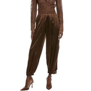 Co Womens  Articulated Vented Silk Pant, Tan